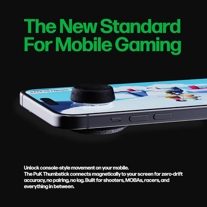 Mobile Gaming Thumbstick - Magnetic Joystick for Phone with Thumbsleeve and Protective Lid - Zero Delay, Mobile Touch Screen Controller for Ios and Android Devices - Phone Joystick for Gaming