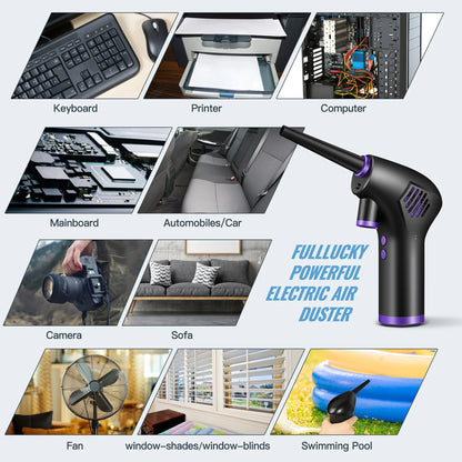Wireless Air Duster for Computer Cleaning 15000Mah /6000Mah USB-C Air Blower, Handheld Home Duster Cleaner for Laptop Car Clean